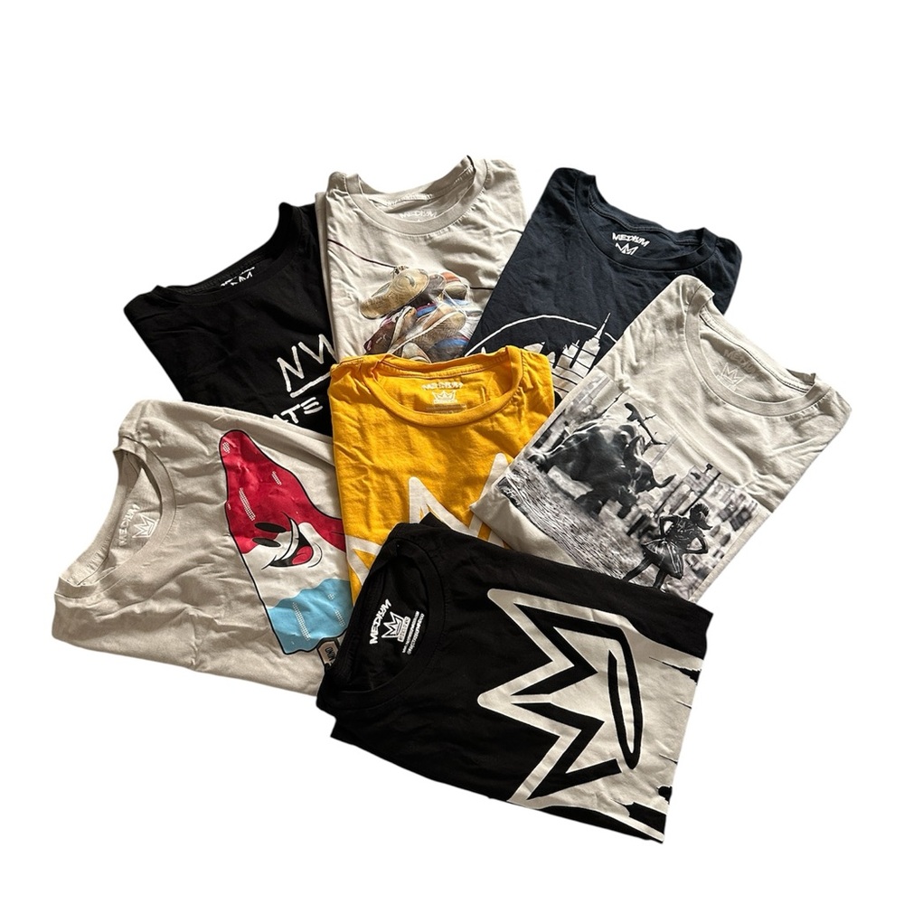 NY State of Mind Mixed Graphic Kids T-Shirt Pack - Black, White, Yellow, Gray